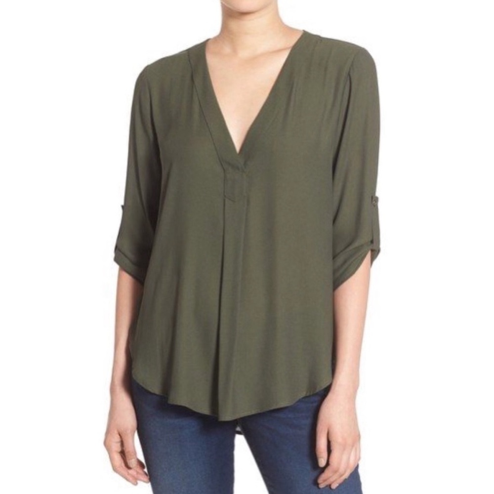 Lush Blouse in Olive Green
